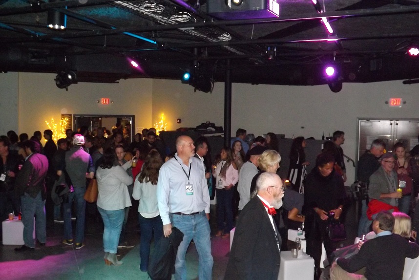 Lots of people dancing at the 3S Artspace Afterparty Friday